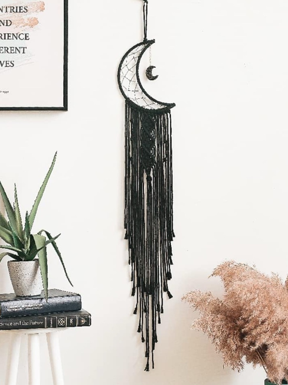 Boho Wall Hanging Art - PURPLE Moon Dream Catcher